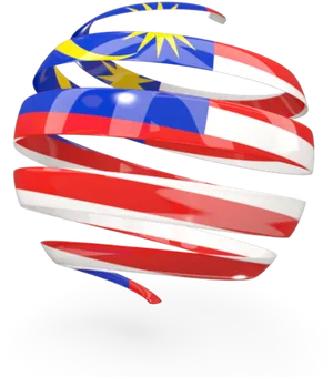 Malaysian Flag Ribbon Twirl PNG image
