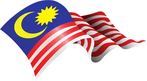 Malaysian Flag Waving PNG image