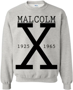 Malcolm X Sweatshirt Design PNG image