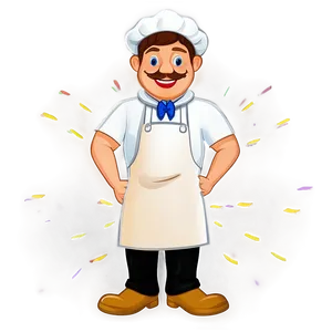 Male Baker Cartoon PNG 06292024 PNG