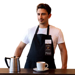 Male Barista Serving Coffee Png Xac97 PNG image