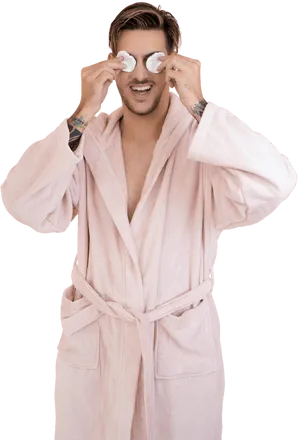 Male Model Skincare Routine PNG