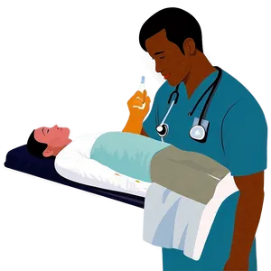 Male Nurse Checking Patient PNG 06292024 PNG
