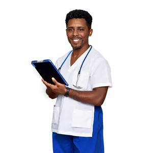 Male Nurse Giving Care PNG 06292024 PNG