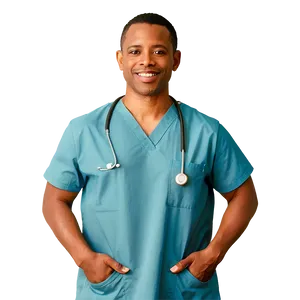 Male Nurse In Scrubs PNG Wge93 PNG