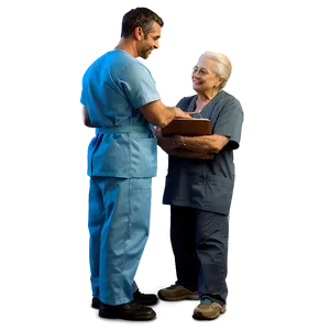 Male Nurse With Patient PNG 06292024