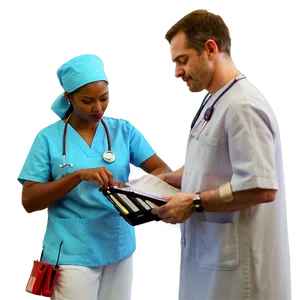 Male Nurse Working Hard PNG Pjj84 PNG