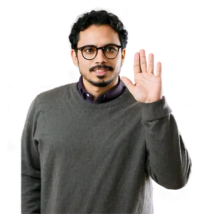 Male Teacher With Glasses PNG 90