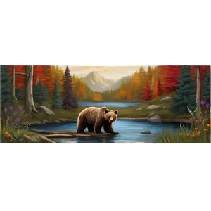 Mama Bear In Nature Scene Png 94 PNG image