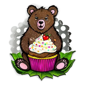 Mama Bear With Cupcake Png 77 PNG image