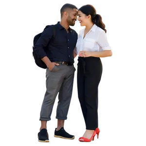 Man And Woman Talking PNG 4