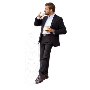 Man Drinking Coffee PNG 05042024