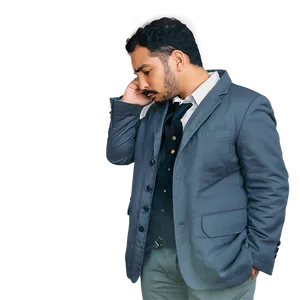 Man Engaging In Deep Thought PNG Pre34 PNG