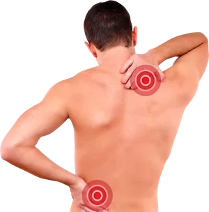 Man Experiencing Backand Shoulder Pain
