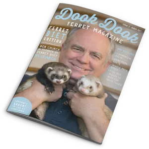 Man Holding Ferrets Ferret Magazine Cover PNG image