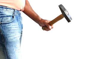 Man Holding Hammer