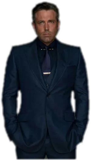 Man In Blue Suit PNG image