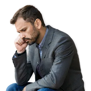 Man In Serious Thought PNG 30 PNG