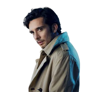 Man In Trench Coat PNG Crh36