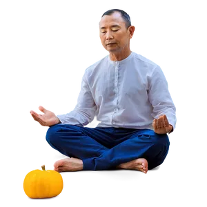 Man Meditating PNG Inm10