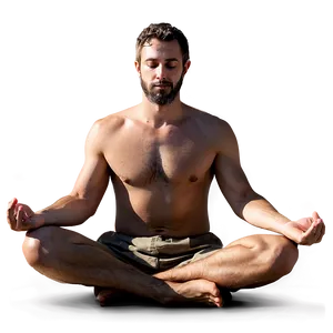 Man Meditating PNG Udg89