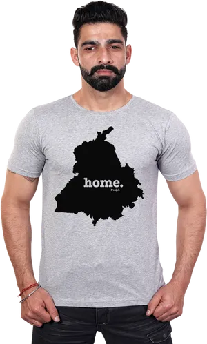 Man Modeling Punjab Home Tshirt
