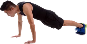Man Performing Push Up Exercise