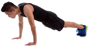 Man Performing Push Up Exercise