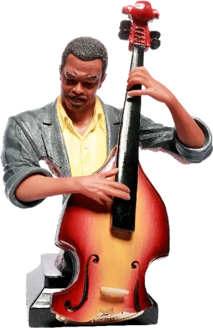 Man Playing Cello Cutout PNG image