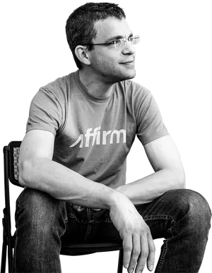 Man Seated Casual Affirm Shirt PNG image