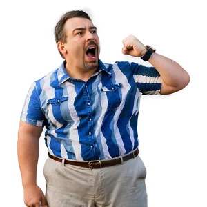 Man Shouting PNG Hsd11