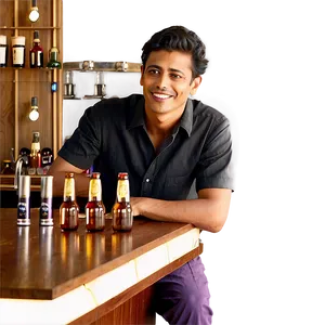 Man Sitting At Bar PNG Rck7 PNG