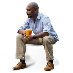 Man Sitting D PNG image