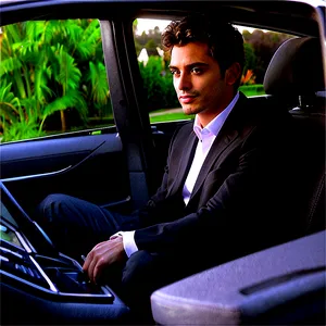 Man Sitting In Car PNG Mdv