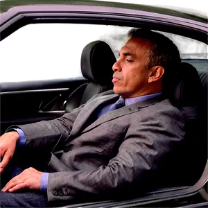 Man Sitting In Car PNG Pbq