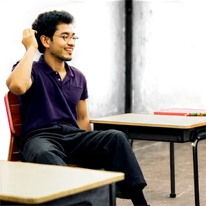 Man Sitting In Classroom PNG 75 PNG