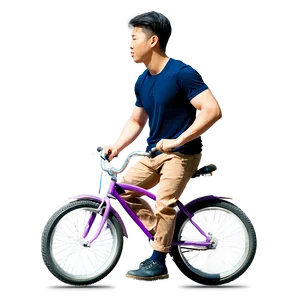 Man Sitting On Bicycle PNG Wyc30 PNG