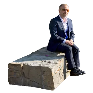 Man Sitting On Cliff PNG Nmh66 PNG