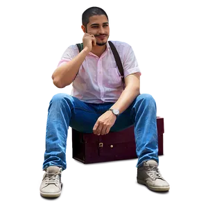 Man Sitting On Floor PNG Qle PNG