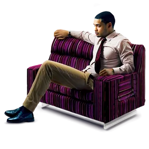 Man Sitting On Sofa PNG Xna90 PNG