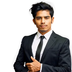 Man Standing In Suit And Tie Png 05252024 PNG image