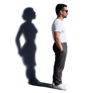 Man Standing With Shadow Png 05252024 PNG image