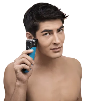 Man Using Electric Trimmer