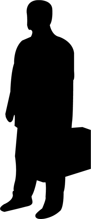 Man Walking Silhouette Profile PNG