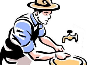 Man Washing Handsat Sink Illustration PNG image