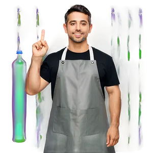 Man Wearing Apron PNG Rah