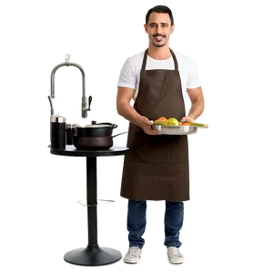 Man Wearing Apron PNG Upv5
