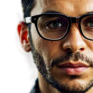 Man Wearing Glasses PNG 85