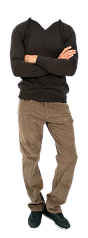 Man With Arms Crossed Standing