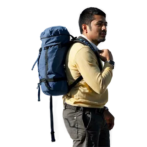 Man With Backpack PNG 05042024
